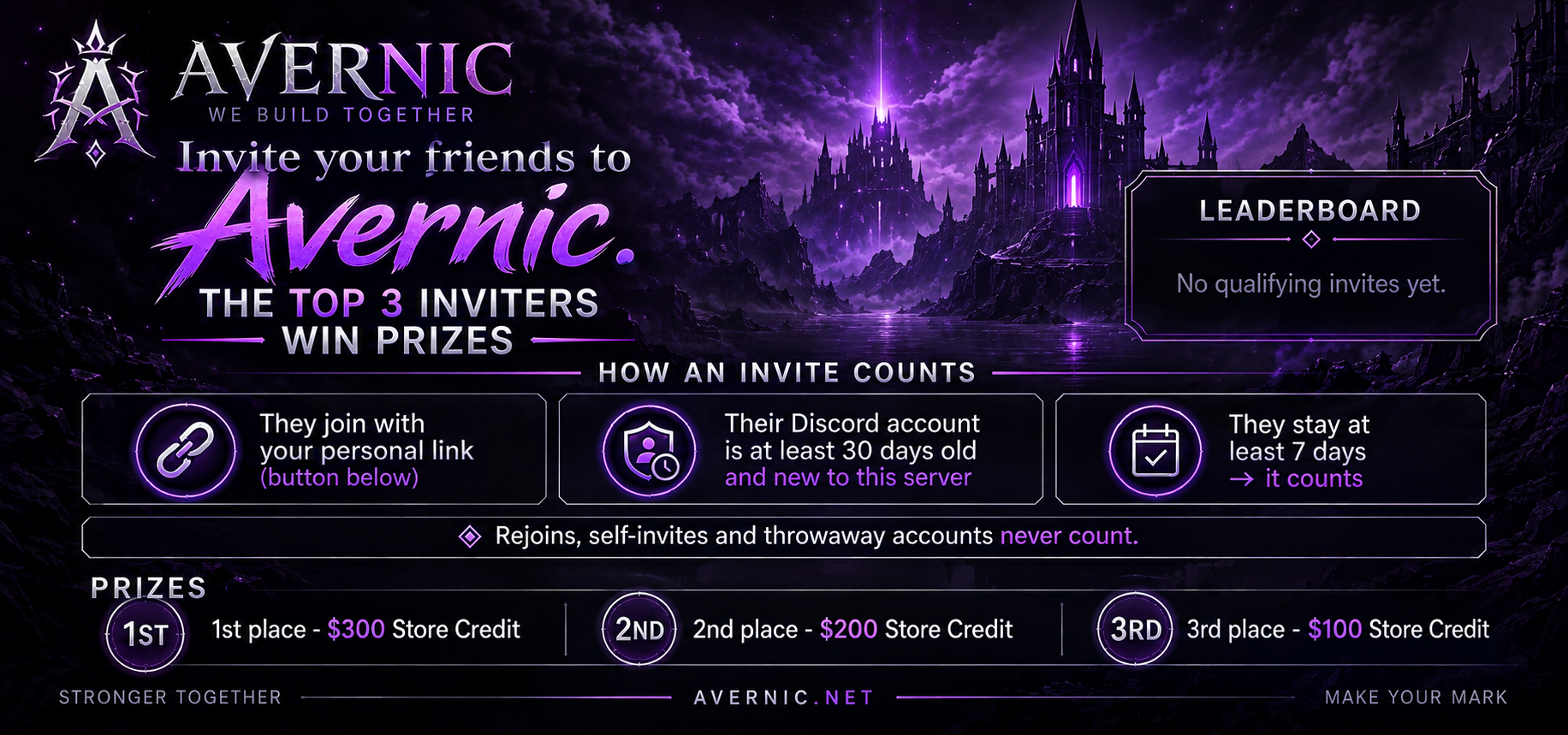 Invite your friends to Avernic.